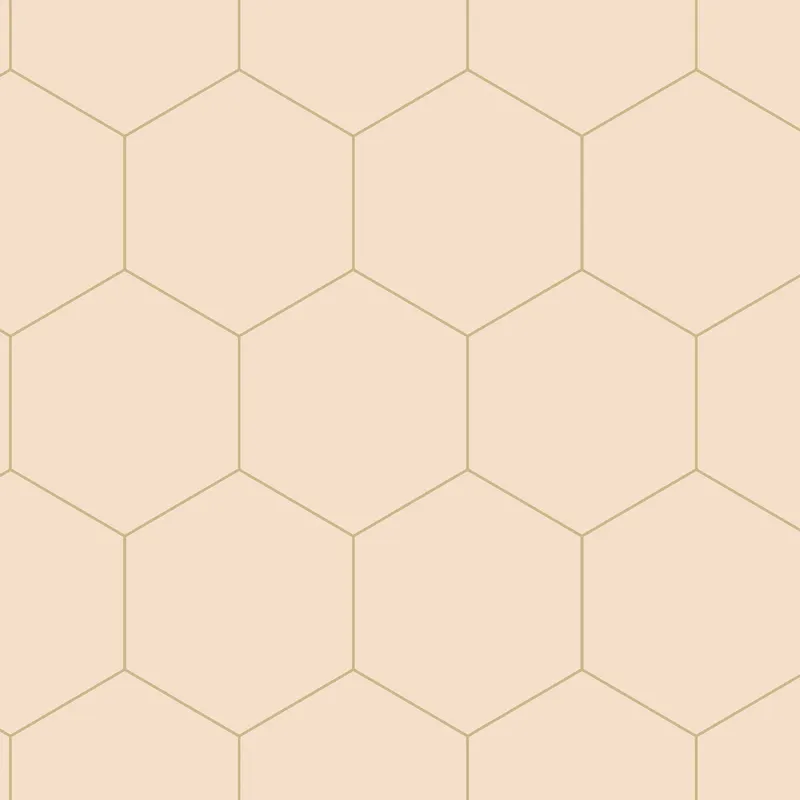 Estahome Hexagon Tapete - 0,53 x 10,05 m - Pfirsichrosa