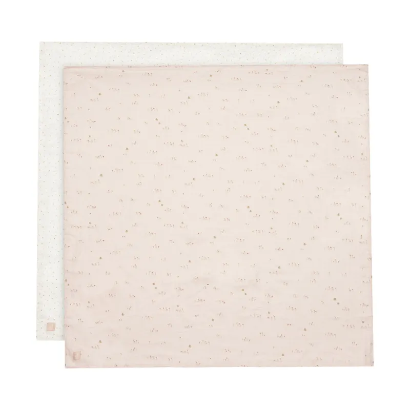 Jollein Hydrophile Tücher - 2 Stück - 115 x 115 cm - Pretty Picnic