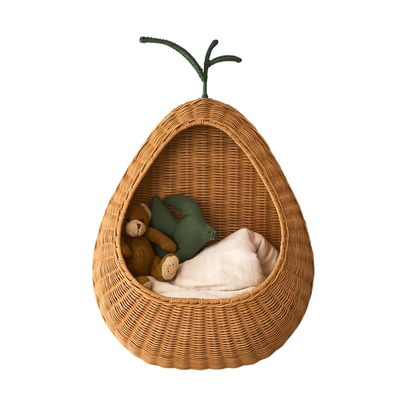 Ferm Living geflochtener Aufbewahrungskorb Birne– Natur