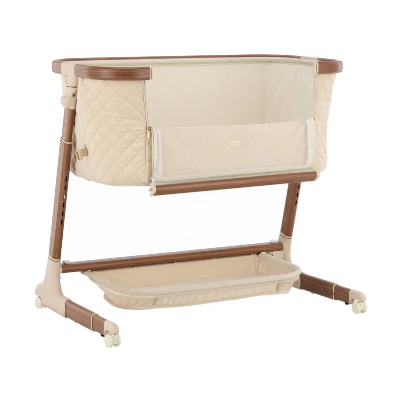 Qute Q-Wiggle Electric Co-Sleeper Cream - Hazel
