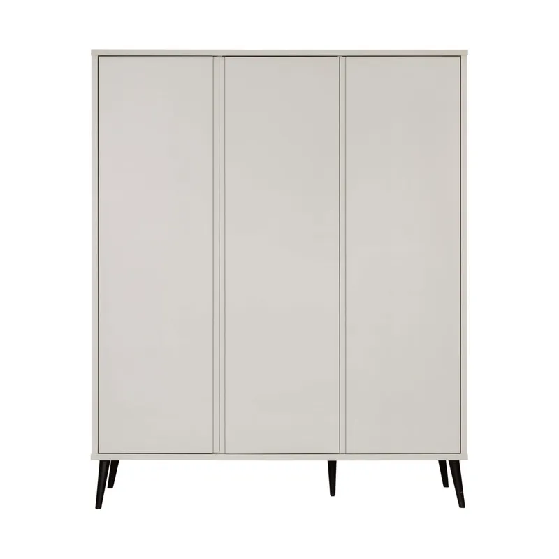 Europe Baby Sterre Kleiderschrank 3-Türig - Oatmeal / Schwarz