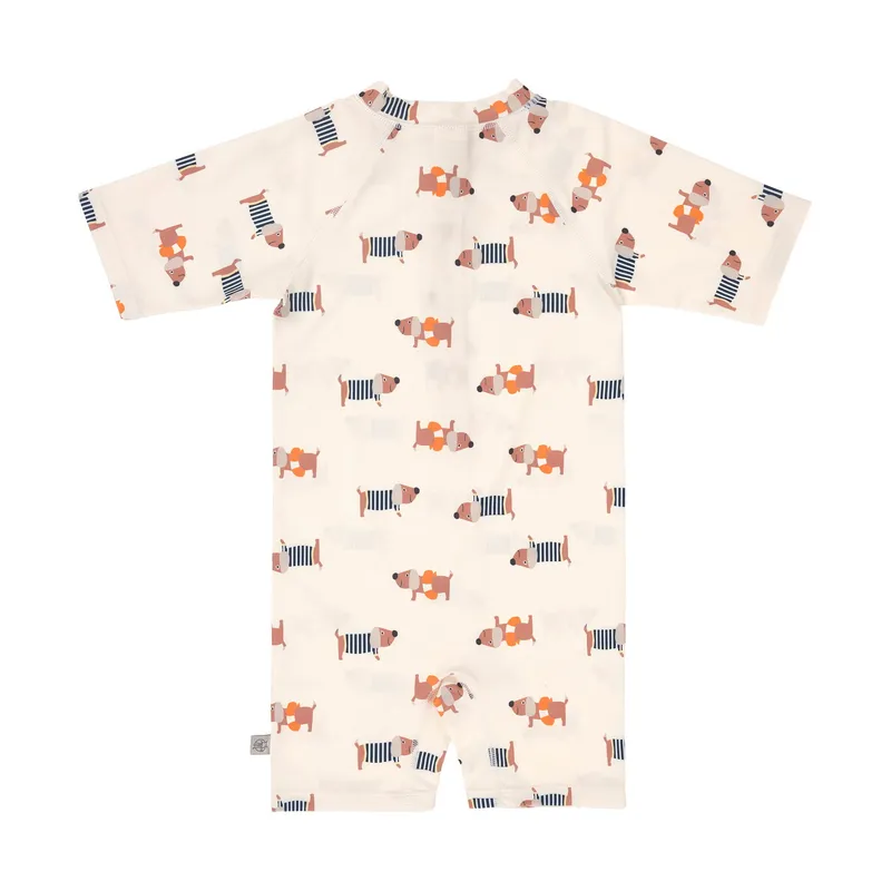 Lässig UV-Anzug Kurzarm - Beach Dog - Größe 86 - Orange/Dark Sea