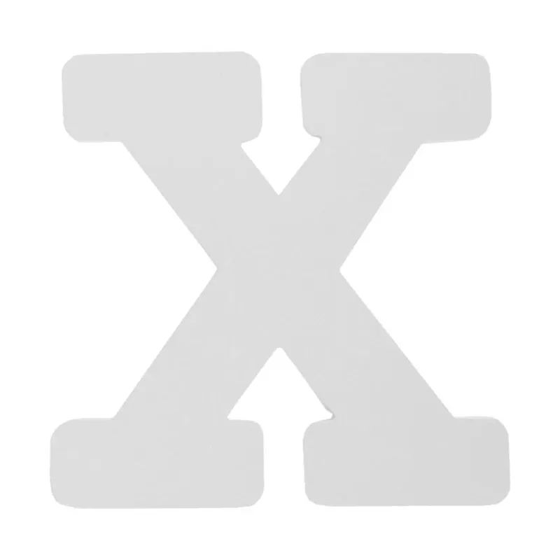 Wooden letter X  White 88050