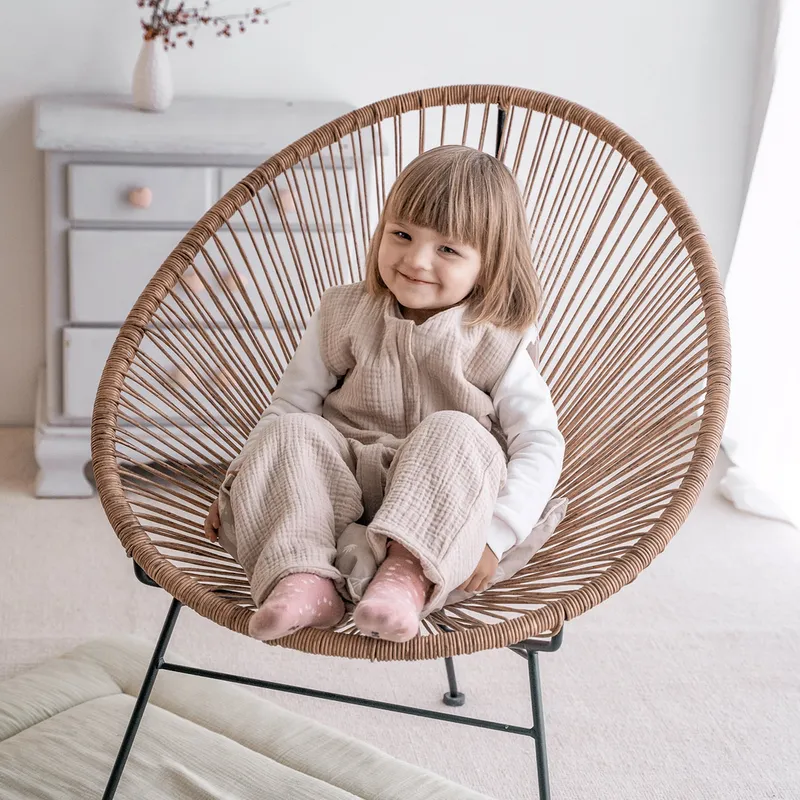 Julius Zöllner Muslin Jumper Schlafoverall - Sand - Größe 104