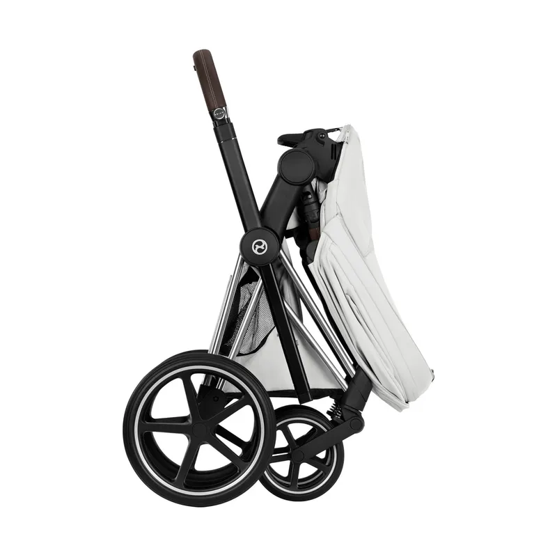 Cybex Priam 5 Style Kinderwagen Bundle – Chrome Brown/Off White