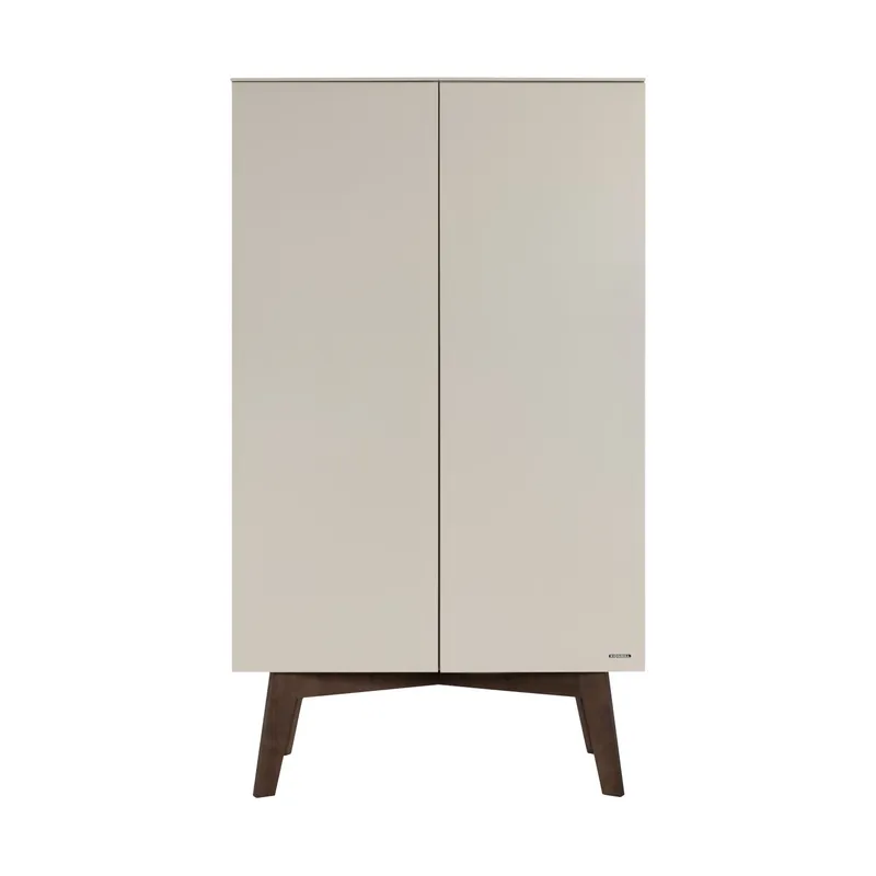 Kidsmill Sixties Babyzimmer Oatmeal / Walnuß | Kommode + Schrank 2-Türig