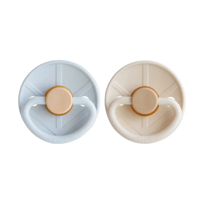 FRIGG Little Viking Schnuller - 6-18 Monate - 2 Stück - Powder Blue/Cream