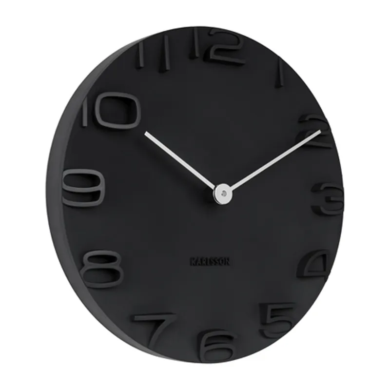 Karlsson On The Edge Wanduhr - 42 cm - Schwarz