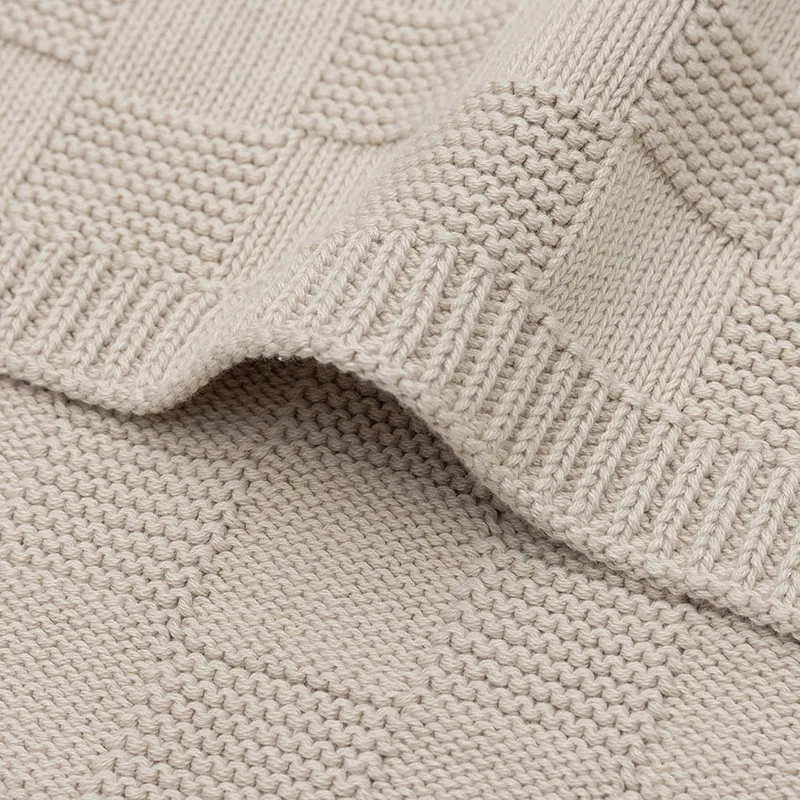 Jollein Babydecke - Box Knit - 75 x 100 cm - Warm Sand