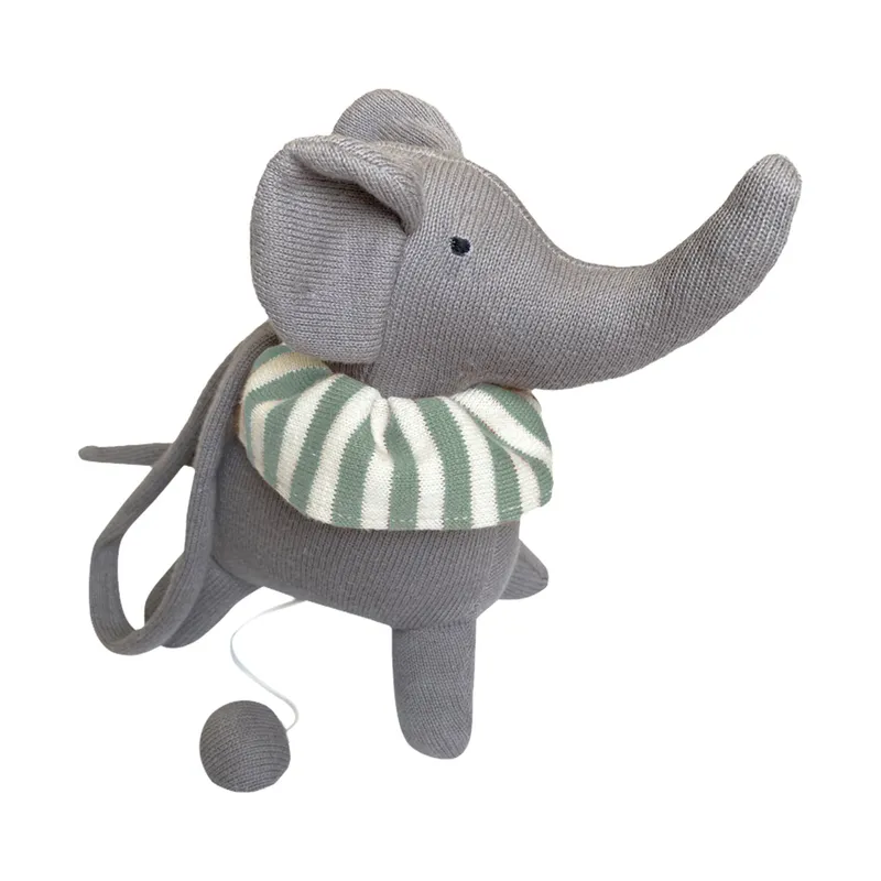 Nuuroo Elisa Elephant Spieluhr Grey / Green