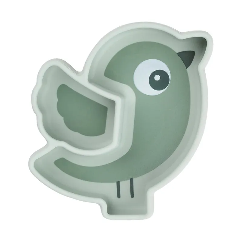 Done By Deer Stick & Stay Snack Teller - Birdee - Silicone - Green