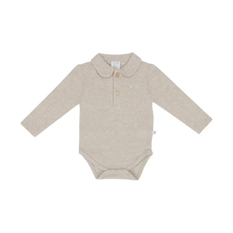 Klein Baby Polo Body - Gr. 50 - Beige Melange