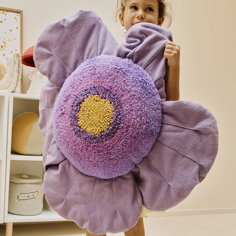 Lorena Canals Bodenkissen Purple Poppy Ø 80 cm