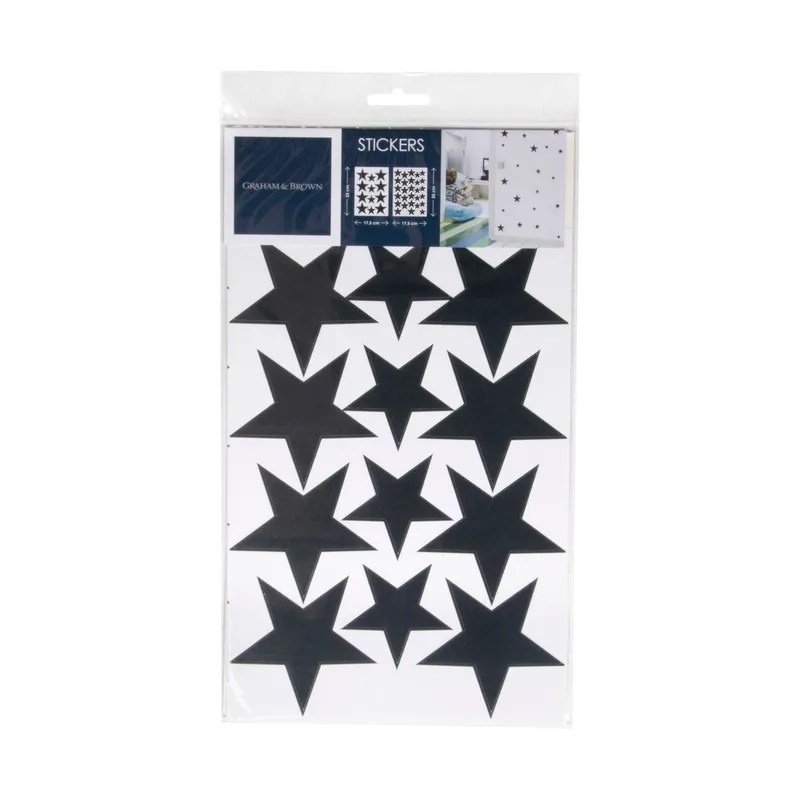 Graham & Brown Sterne Wandsticker Schwarz 6 Blatt