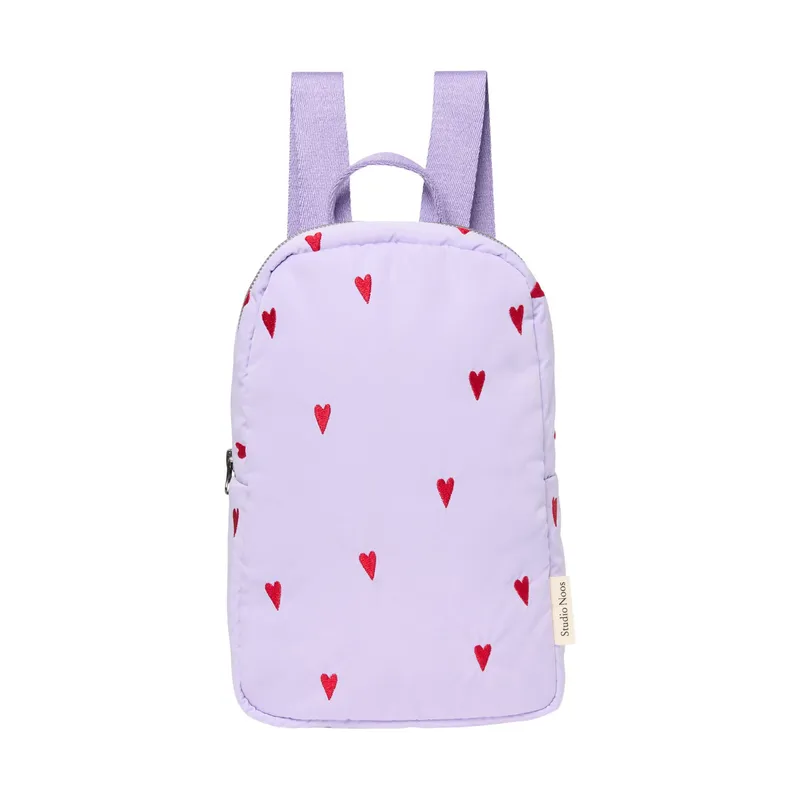 Studio Noos Rucksack - Puffy - Purple Hearts