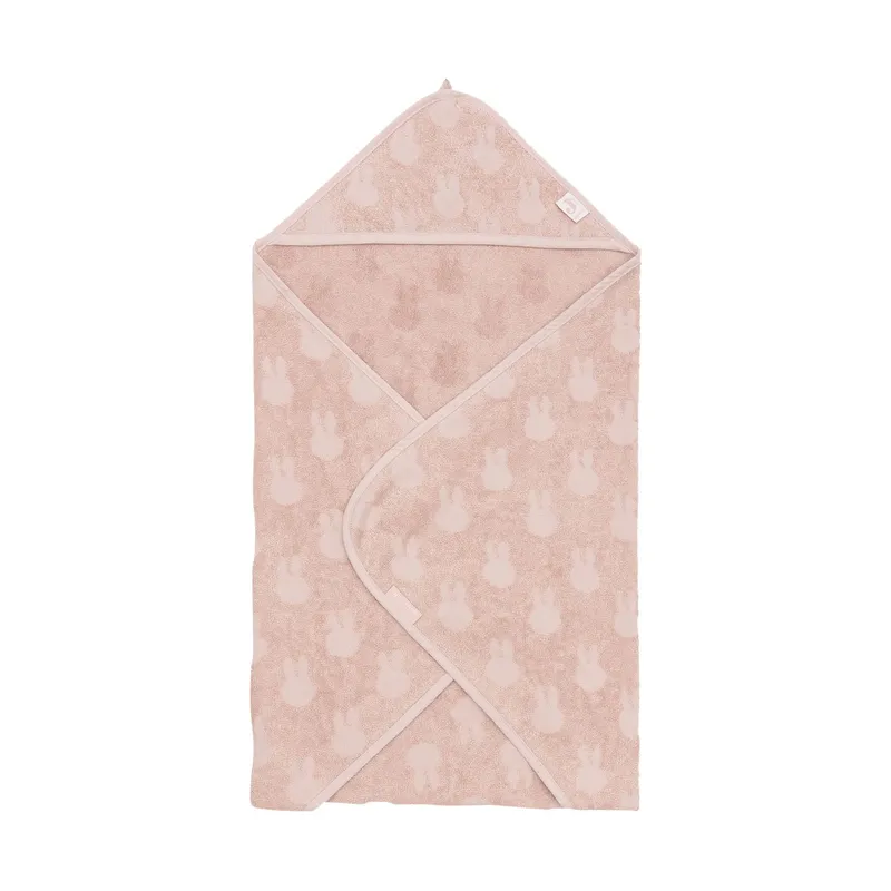 Jollein Jacquard Badecape Miffy - Frottee - 75x75 cm - Wild Rose