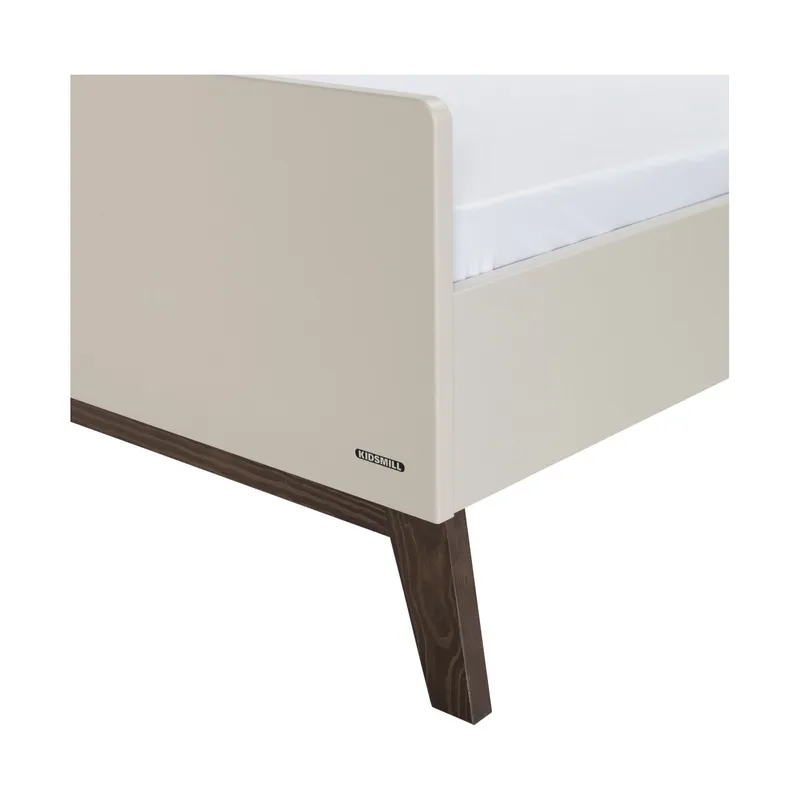 Kidsmill Sixties Kinderzimmer Oatmeal / Walnut | Bett 90 x 200 cm + Schreibtisch