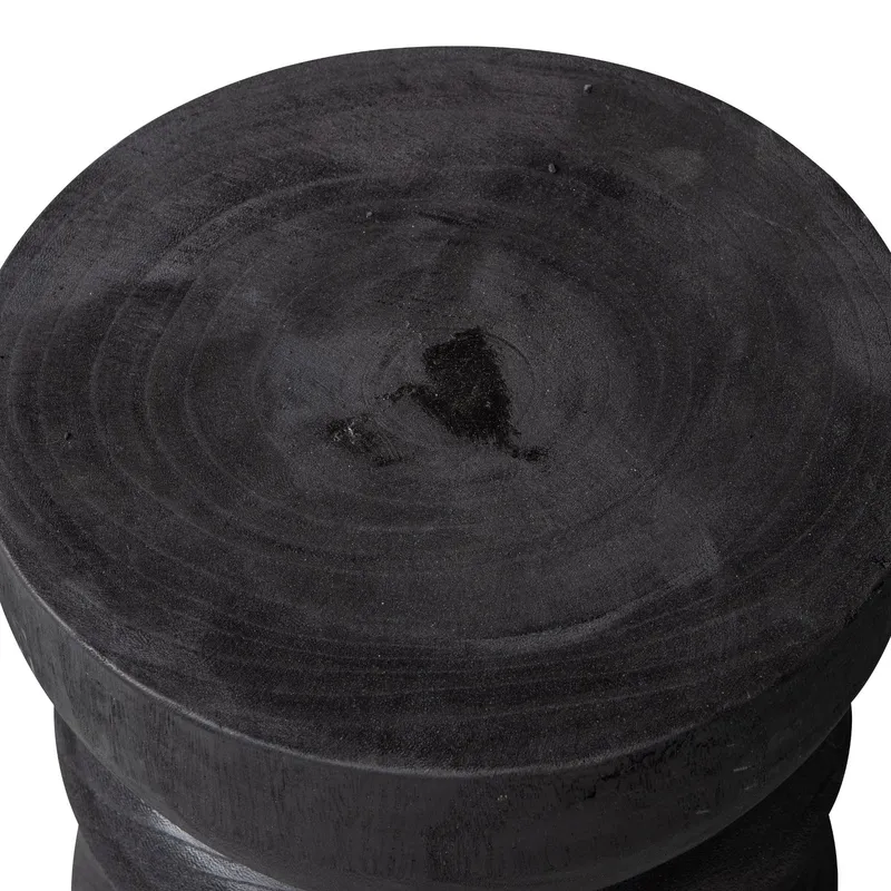 Woood Bikkel Hocker – Holz – Schwarz