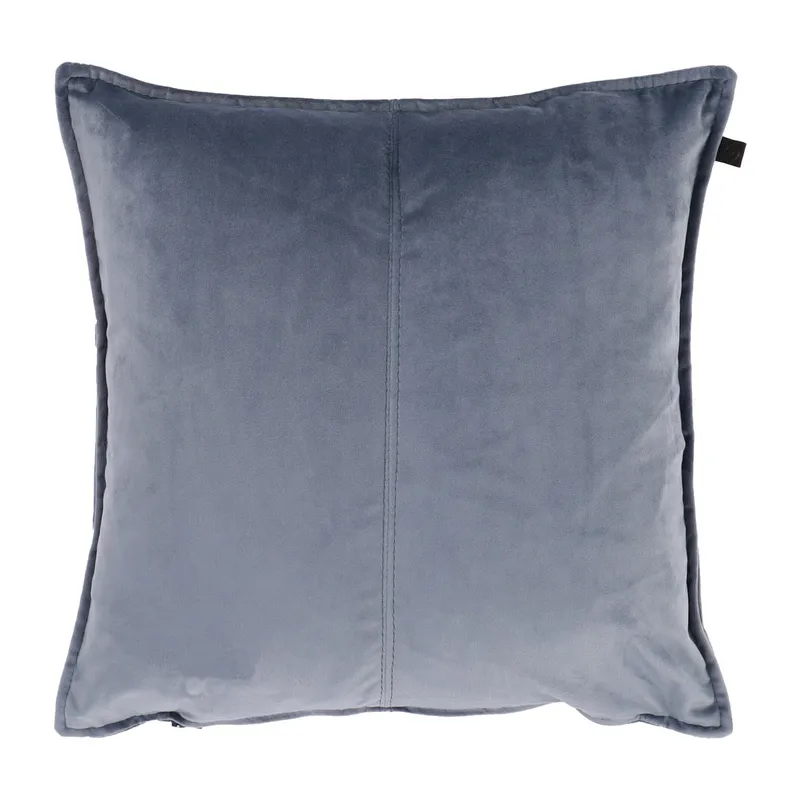 Overseas Middlestitch Kissen - 60 x 60 cm – Samt – Cool Grey
