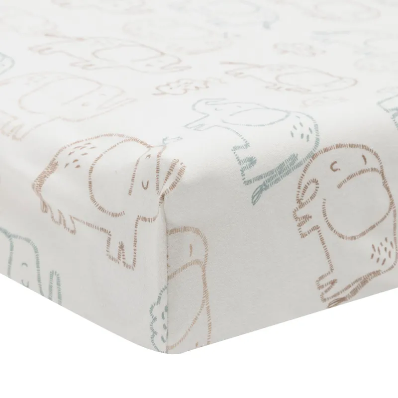 Jollein Wickelunterlagenbezug - Jersey - 50 x 70 cm - Elephant Tales