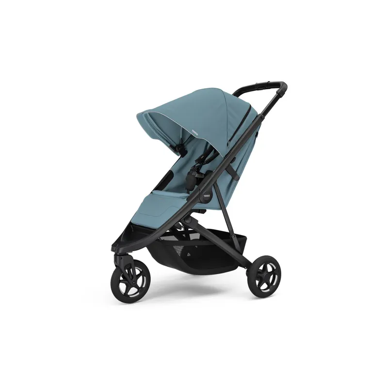 Thule Spring 2 Buggy 2-in-1 - Mid Blue On Black | Thule Liegewanne - Mid Blue | Liegewannenadapter
