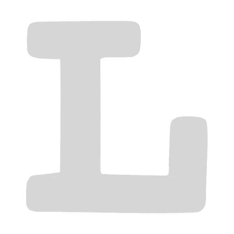 Wooden letter L White 88050