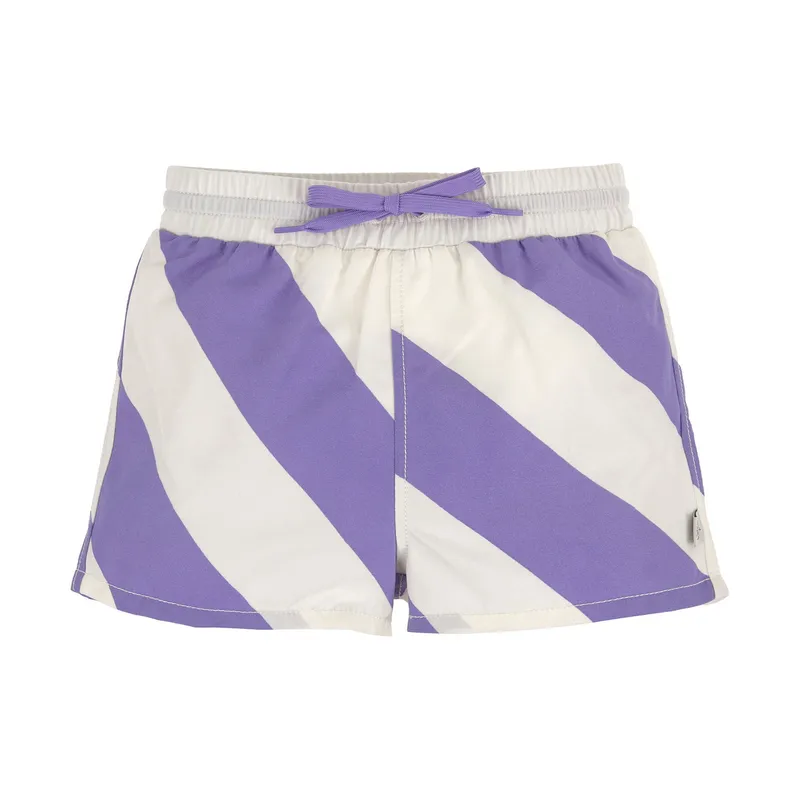 Lässig Badeshorts - Stripes - Größe 92 - Purple/Sea Salt