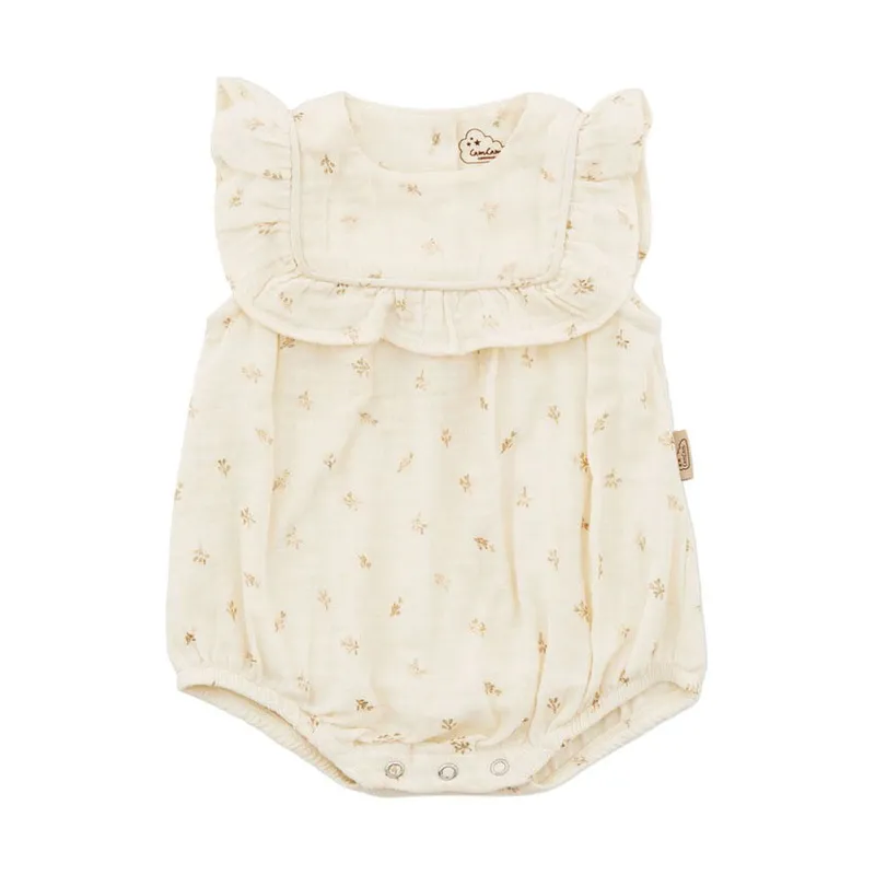 Cam Cam Copenhagen Babybody - Edith - Größe 62 cm - Gold Flower