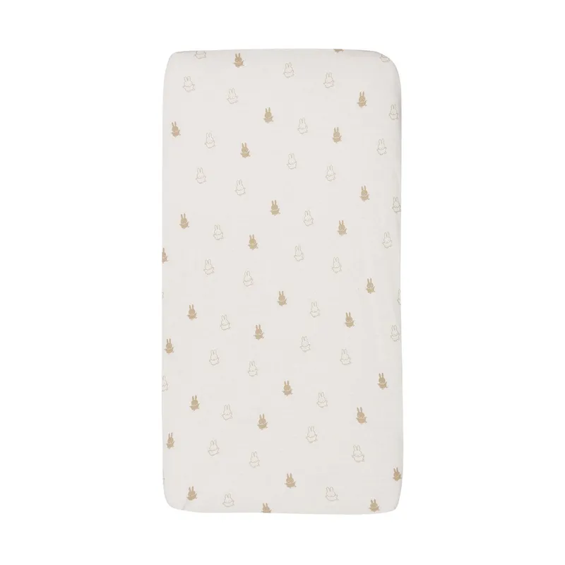Jollein Miffy Spannbettlaken Jersey – 40/50 x 80/90 – Nougat