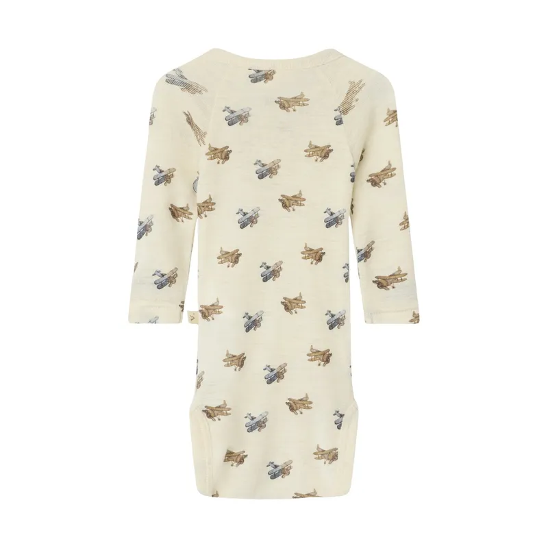 Lil' Atelier Detail Babybody - Gr. 74 - Turtledove Melange
