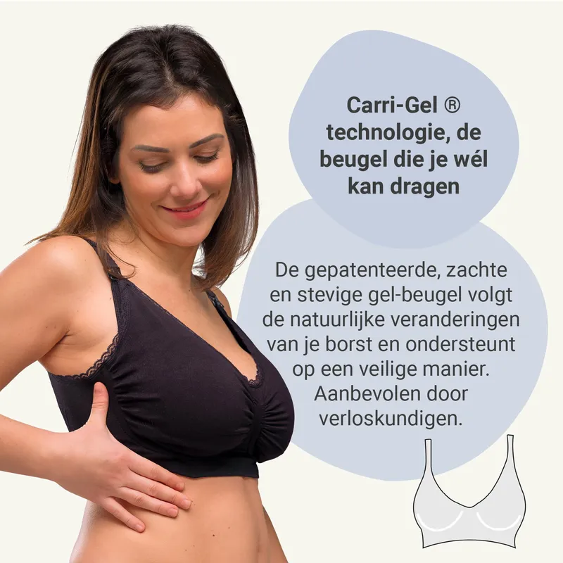 Carriwell Paddel Gel Bügel Still-BH Schwarz Gr. XL