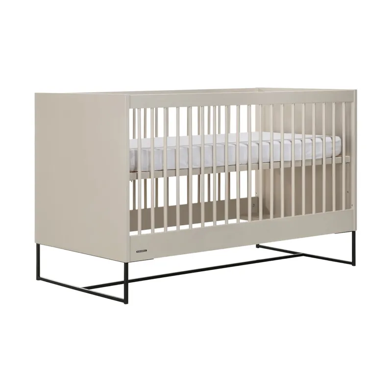 Kidsmill Intense II Babybett Matt Oatmeal - Schwarz - 70 x 140 cm