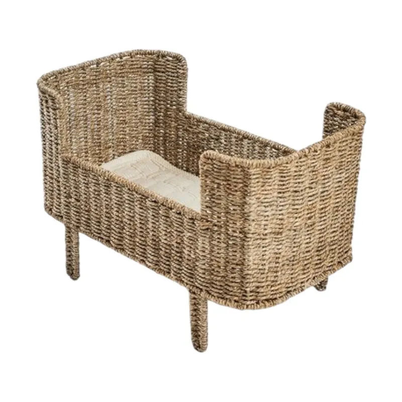Smallstuff Puppenbett - Rosaline - Natural Seagrass
