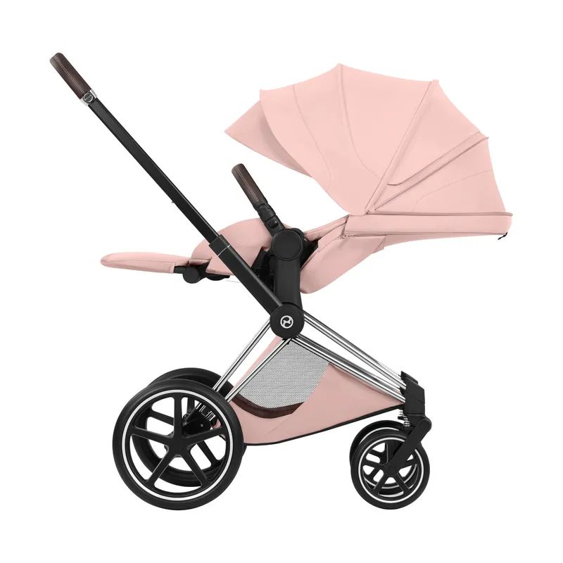 Cybex Kinderwagen 2-in-1 - Priam 5 Style - Chrome Brown/Peach Pink