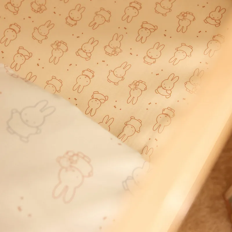 Jollein Miffy Moments Spannbettlaken - 70/75x140/150 cm - Jersey - Light Terra