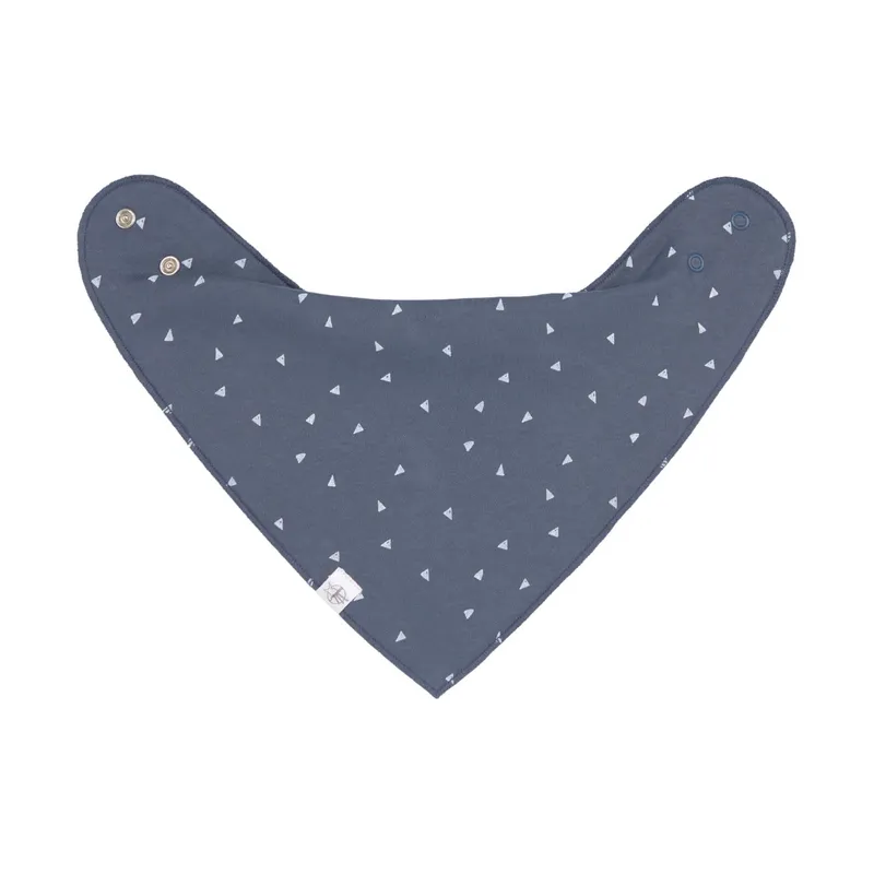 Lässig Triangle / Striped Bandana Lätzchen Blue / Grey