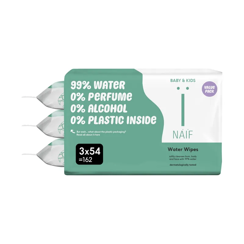 Naïf 3er-Pack Water Baby Wipes