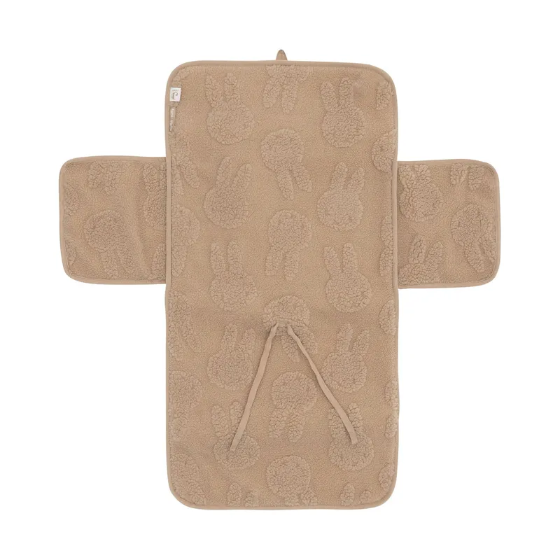 Jollein Wickelunterlage - mit Aufbewahrungsfach - Miffy Jacquard Teddy - Biscuit