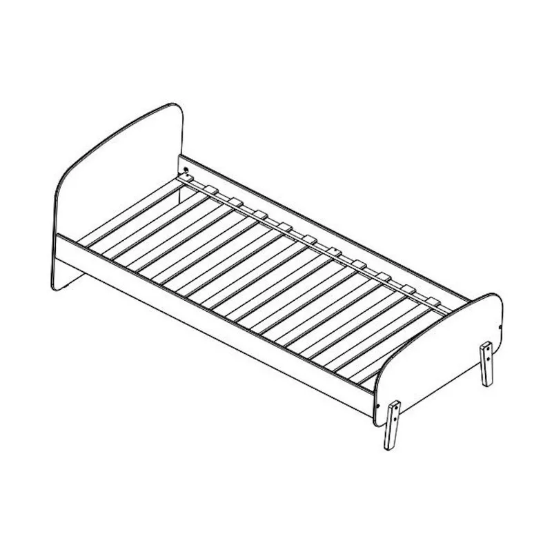 Vipack Kiddy Bett Altrosa 90 x 200 cm