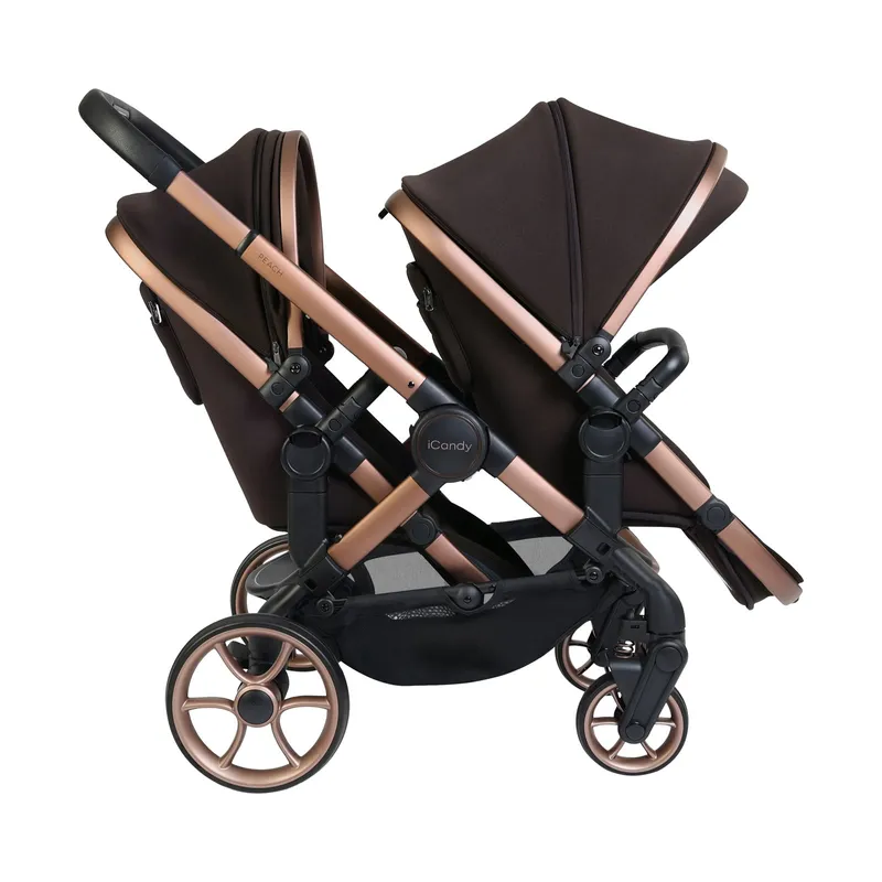 iCandy Peach 8 Doppelkinderwagen Komplettset – Pecan
