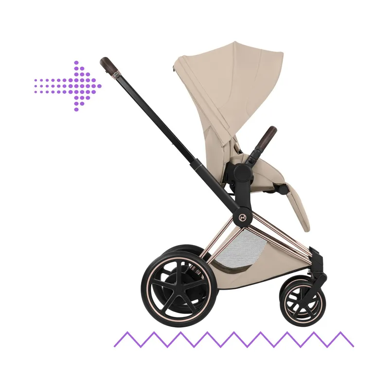 Cybex Kinderwagen 2-in-1 - e-Priam 5 Style - Rosegold/Cozy Beige