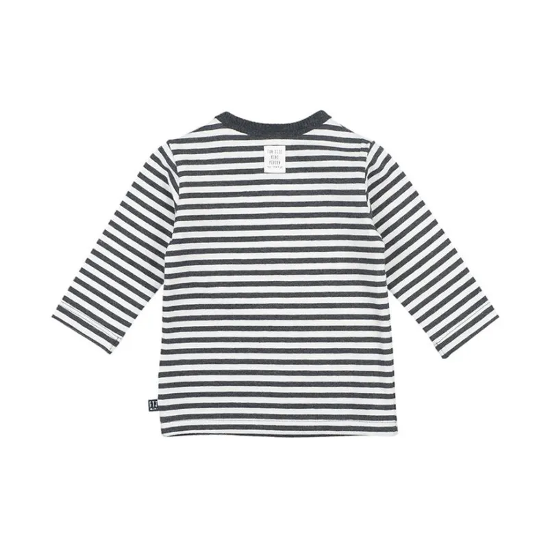 Feetje Mini Person Streifen-T-Shirt, Anthrazite meliert, Gr. 74