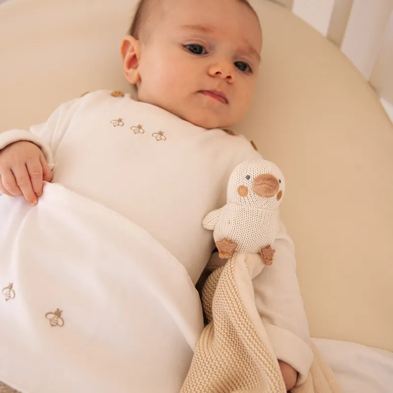 Bamboom Jumpsuit Mit Füßen Bees - Cream - 1 M