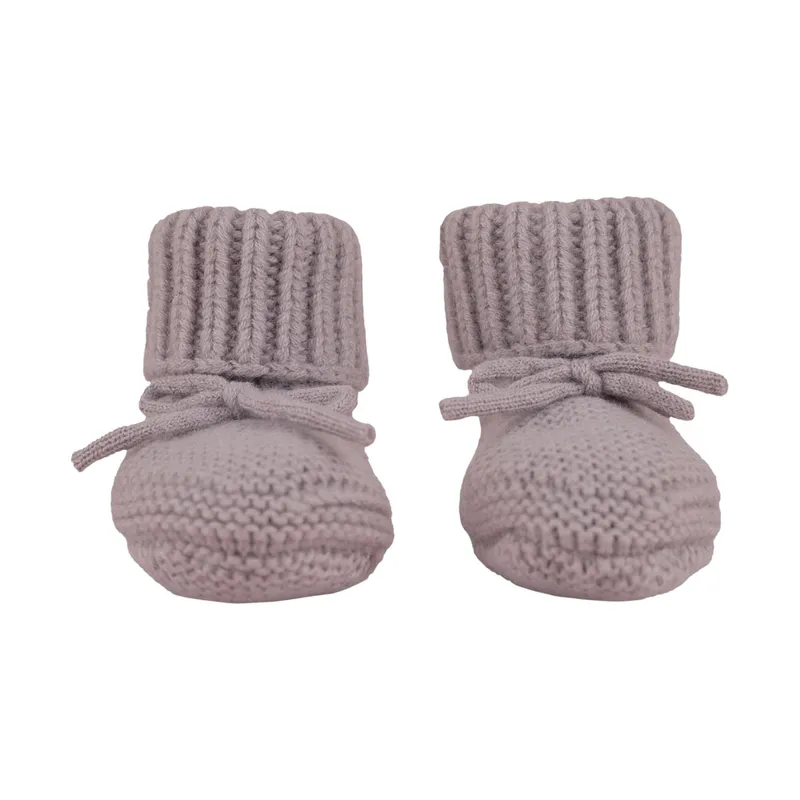 Lodger Wolle Babyhausschuhe - 0-6 Monate Rose