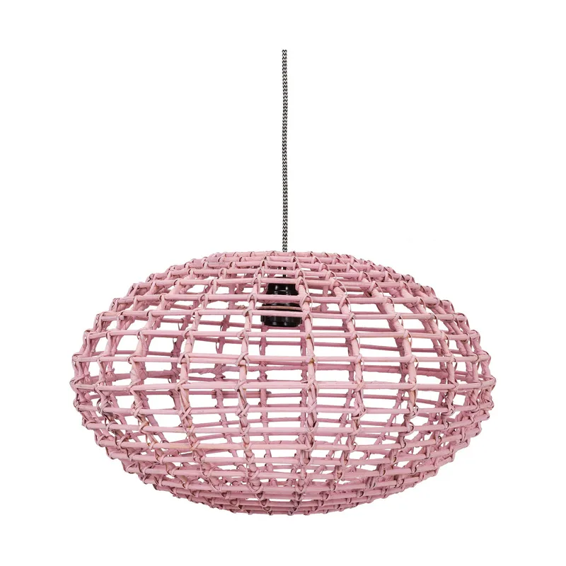 PUMPKIN hanglamp rotan pink D45cm H27cm 46000180
