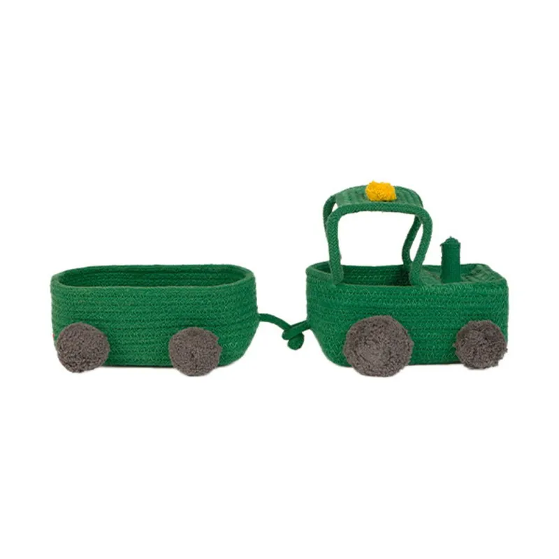 Lorena Canals Korb - Basket Tractor - Green