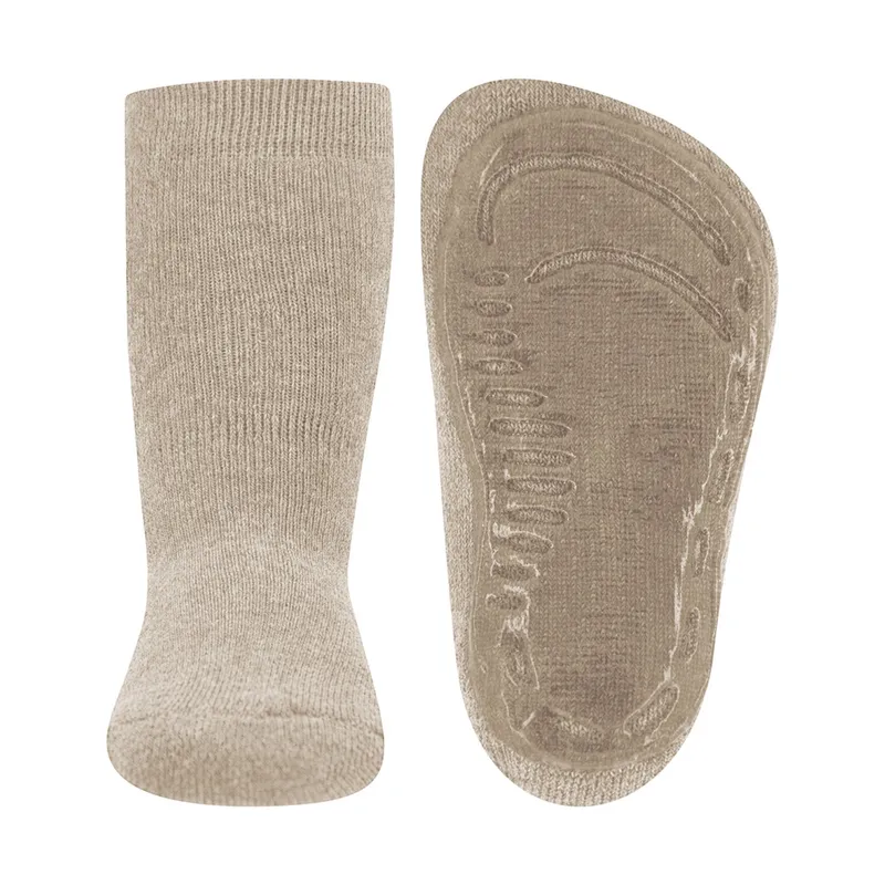 Ewers Anti-Rutsch Socken Beige Melange - Gr. 21 / 22