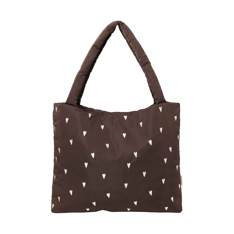 Studio Noos Mom Bag - Puffy - Brown Heart