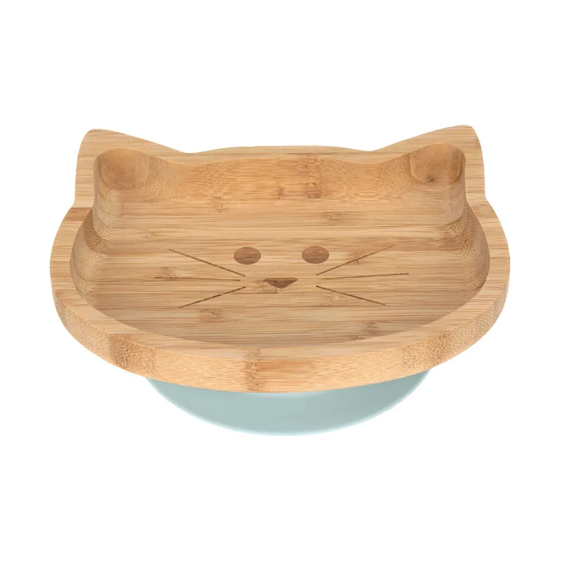 Lässig Little Chums Bamboo Teller Katze
