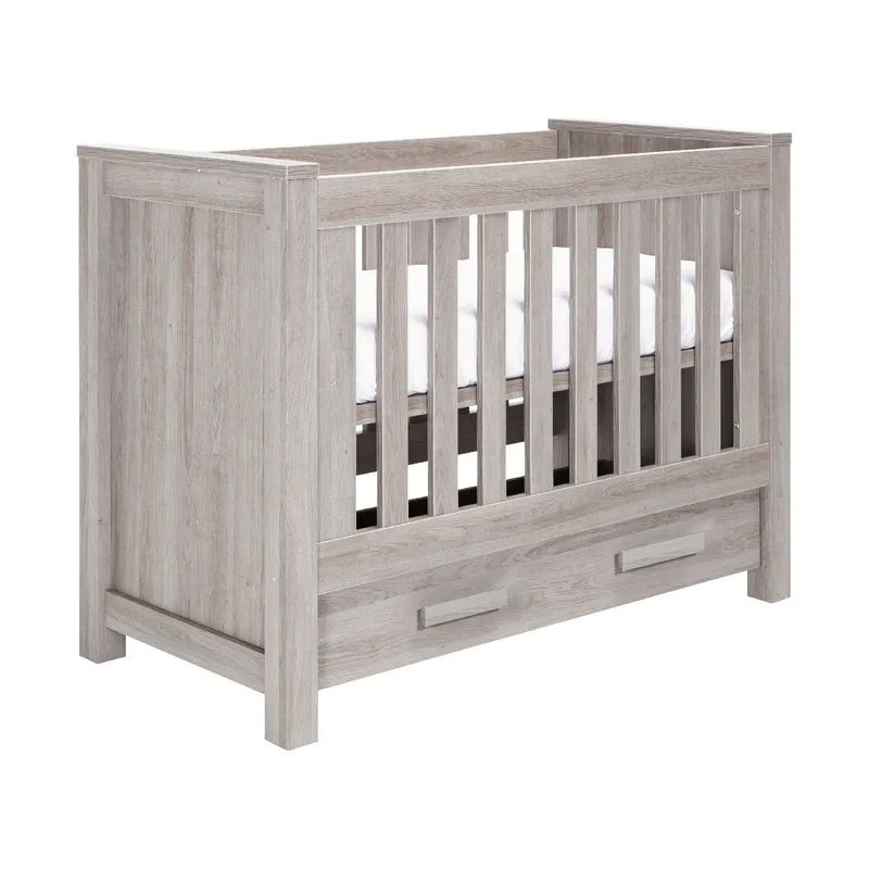 Europe Baby Juno Babybett mit Schublade Grau 70 x 140 cm